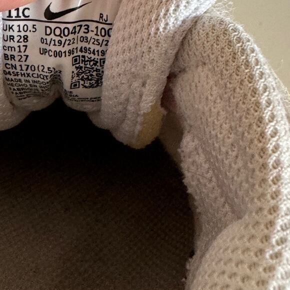 Nike Court Borough Low Recraft Sneakers Toddler Shoes White Pink Foam DQ0473-100 - Picture 8 of 9